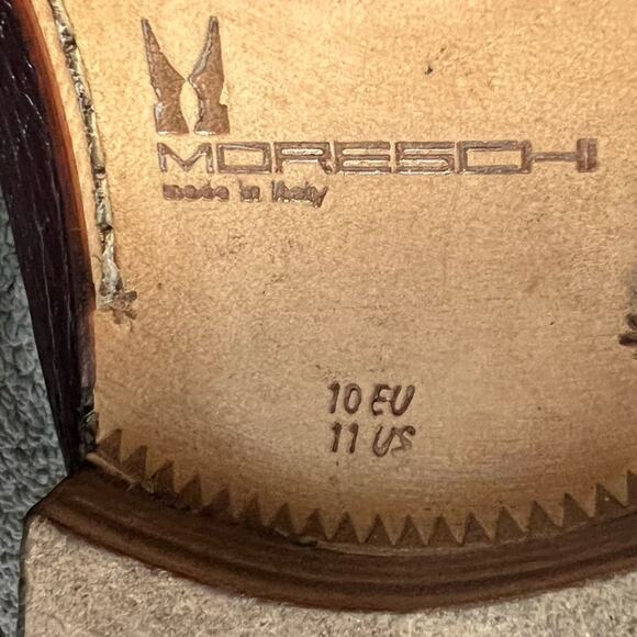 Moreschi 41849 Peccary & Calfskin Loafers Burgundy (SPECIAL ORDER) Men’s SZ 11 - Picture 8 of 10